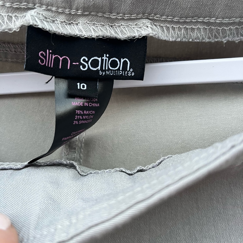 Multiples Slim Sation Women's Light Gray Jeggings
